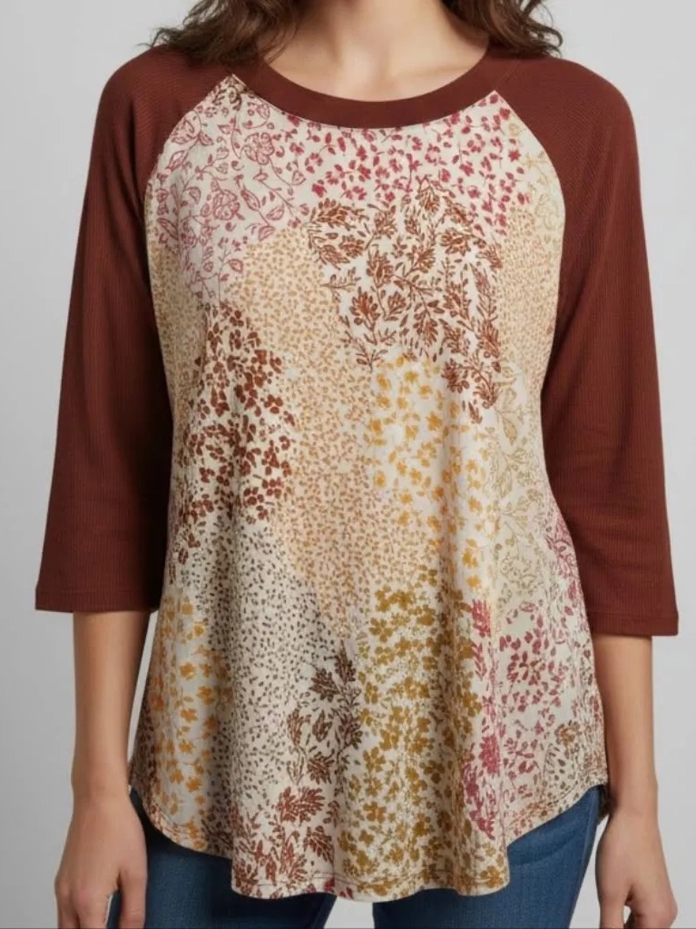 Maurice’s 24/7 Floral Raglan Tee